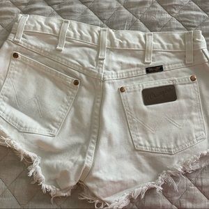 White Wrangler Shorts